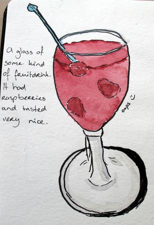 Raspberry cocktail.