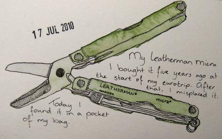 Drawing of my leatherman micra