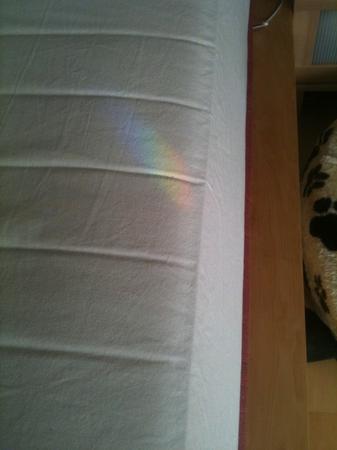 Rainbow on my bed!