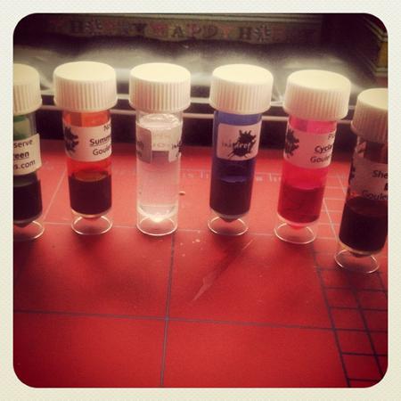 My first set of ink samples from Gouletpens.com