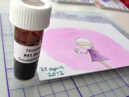 Using ink-samples to paint.
