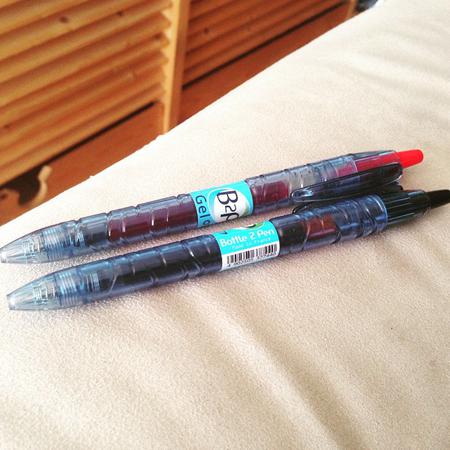Recycled plastic bottle pens #day63 #gelpens