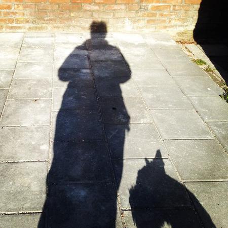Our shadows. #day36 #nano #westie